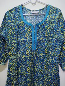 Jaipur Kurti Abstract Print Multi Color Kurta