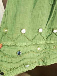 Green Dress with Mirror Detail
