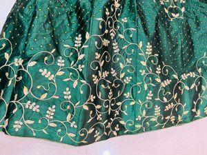 Dark Green Lehenga With Choli And Dupatta
