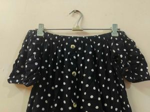 Black Dress With White Dots