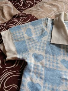 Cute Sky Blue Crop Top