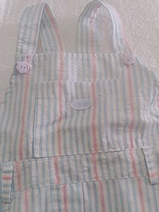 Vintage Striped Overalls &amp; Tee Set