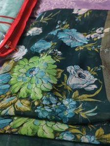 Floral Print Saree with Blouse