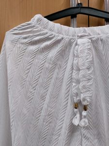 Elegant White Palazzos (H).