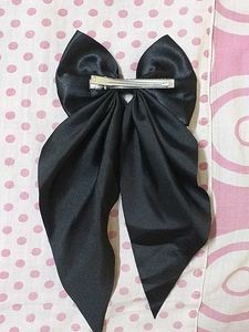 Black Bow Hair Clip aesthetic