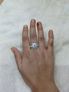 Silver Turtle Ring (Centre Stone Ocean Inspired)🩵