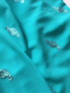 New Sky Blue Saree