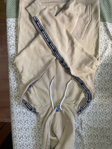 Beige LA Striped Hoodie
