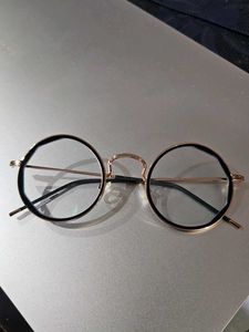 Black And Golden Round Frame EyeGlasses