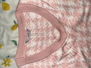Pink Sweater Vest top
