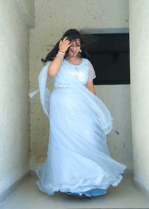 Pretty Light Blue Lehenga