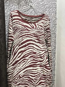 Zebra Print Studded Top