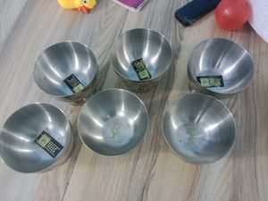 Set of 6 Stainless Steel Dessert Bowls