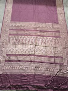 Mauve Banarasi Silk Saree