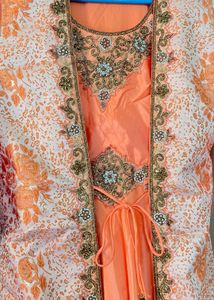 Designer Gown With Jacket Pattern