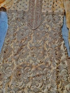 Real Mirror Work Pure Zari Embroidery Suit
