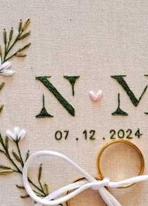Couple Initial Hoop ✨