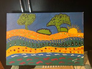 Set Of 2- New Canvas Painting Handmade