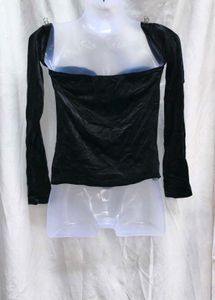 I. Black Velvet Corset Top