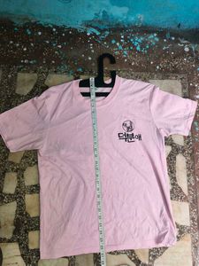 oversized Tshirt Baby Pink Colour