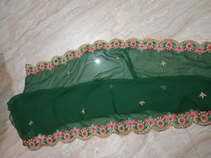 Elegant Green Embroidered Suit