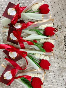 Crochet Tulip Bouquet With Lavender