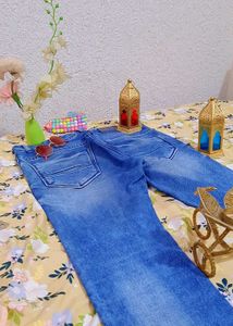 Acid Wash Blue Jeans