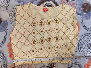 Embroidered Sleeveless Top