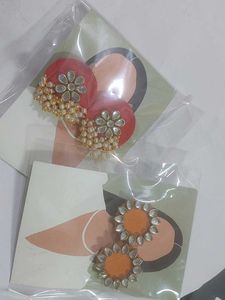 Combo of 2 pairs Ethnic stylish earrings studs