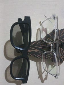 Clear Frame Glasses And 3d Glass