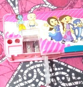 Pink Colour Magnetic Pencil Box