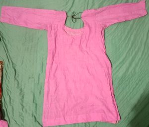 Pink Embellished Kurti