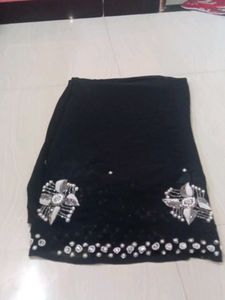 Moti Work Saree Without Blouse
