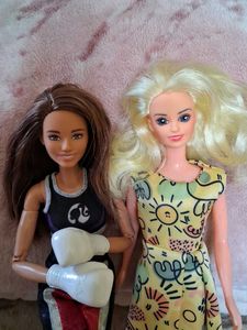 Two Barbie Dolls made to move n mymia doll