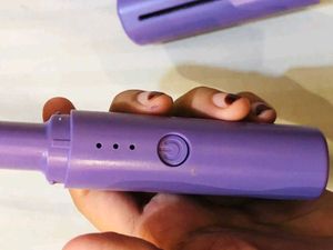 Purple Hair Straightening Comb With Charger