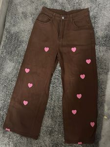 Brown Heart Jeans