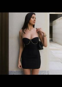 Newme Black Bodycon Mini Dress