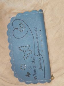 Pastel Sky Blue Cute Women Clutch