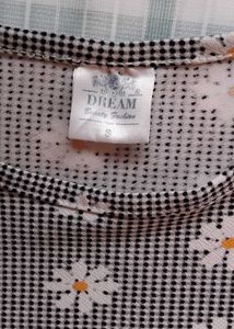 Cute Striped Floral Girls' Top