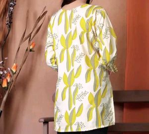 Floral Print Angrakha Style Top