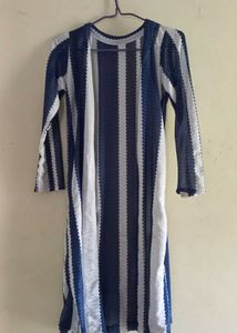 Blue Lace Long Sleeve Top And A Shrug