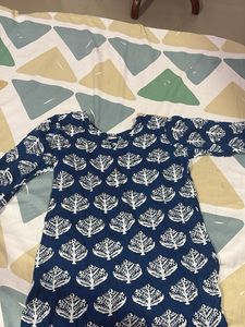 Printed Blue Kurta