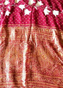 Zari Borders Embroidery Work Saree