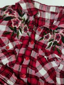 Embroidered Shrug Like Shirt