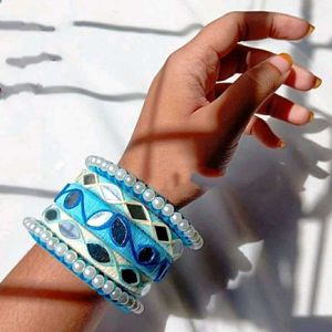 *Navratri Special*Handcrafted Bangle Set💙