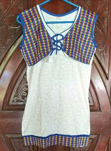 White Kurta With Jacket