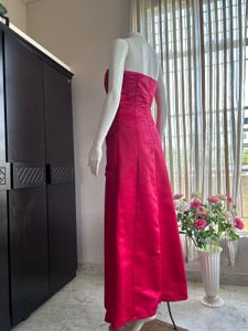 Pink Satin Gown