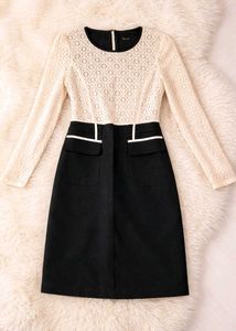 Chic Black & Cream Dress