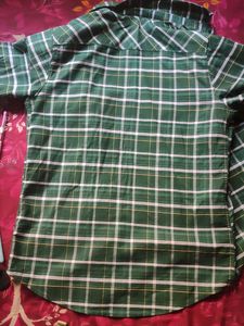 Green Plaid Casual Shirt