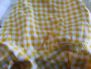 Yellow Gingham Bikini Top